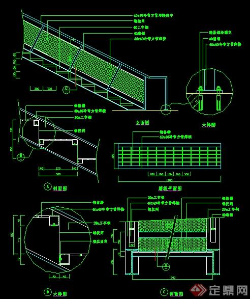 多款楼梯及扶手栏杆设计详图(2)