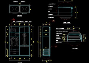 某双开衣柜设计施工图
