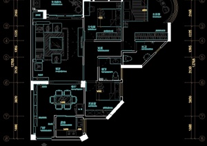 某三室两厅住宅室内设计图纸