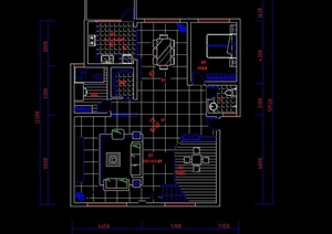 某跃层户型住宅空间装修设计CAD方案图