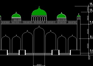 某多层清真寺建筑设计方案图