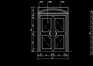多款不同建筑设计节点门设计CAD方案图