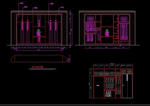 多款室内装修配件家具设计CAD立面