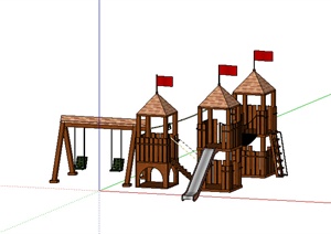某儿童游乐设施设计SU(草图大师)模型参考