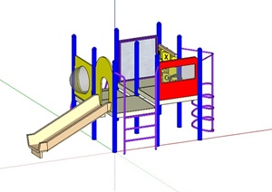某滑梯游乐设施设计SU(草图大师)模型素材