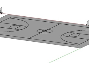 某篮球场设计SU(草图大师)模型素材
