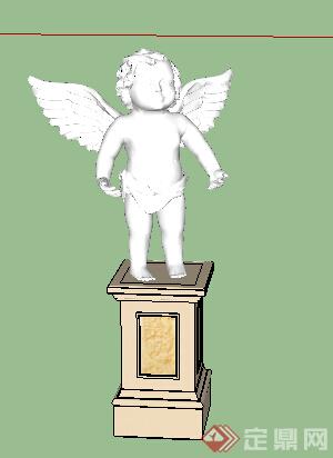 欧式小天使雕塑设计SU模型(1)