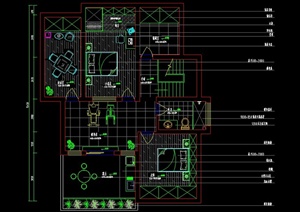 某两室两厅住宅建筑室内设计CAD施工图