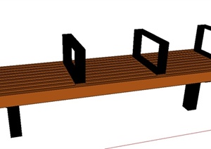 某公园木质坐凳设计SU(草图大师)模型素材