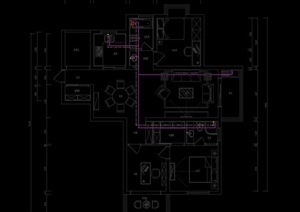 某住宅空间装修设计CAD施工图