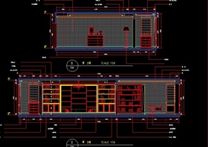 某住宅空间室内设计CAD施工立面图