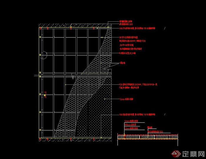 多款室内吊顶钢架结构节点设计CAD施工图(2)