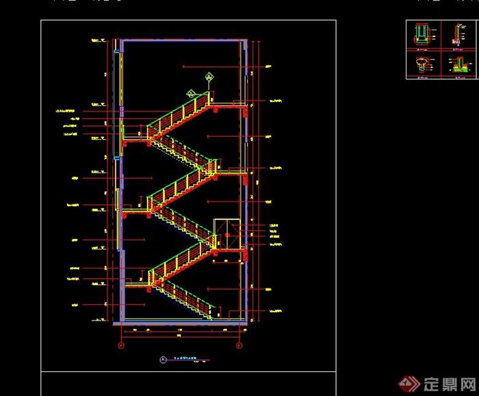 某建筑楼梯不锈钢栏杆设计CAD施工图(1)