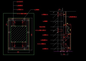 某室内装饰节点方柱设计CAD施工图