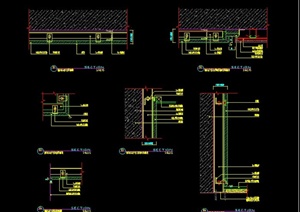 某室内节点墙柱设计CAD施工图