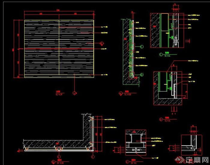 某室内装饰节点墙纸设计CAD施工图(1)