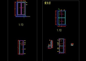 两款不同的门设计CAD施工图