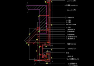 某室内大堂挂檐材石干挂设计CAD施工图