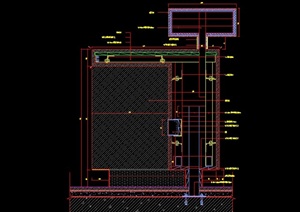 某建筑节点墙面隔断面设计CAD施工详图