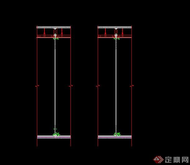 某室内淋浴房淋浴屏风设计CAD图(1)
