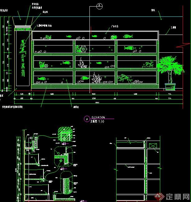 三个酒楼节点设计CAD施工图(3)