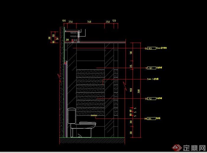 某卫生间节点设计CAD施工图(1)