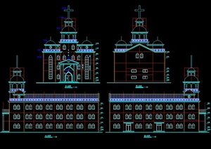 某三层教堂建筑设计施工图