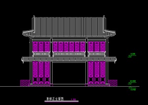 古典中式仿清式公建建筑设计施工图（dwg格式）
