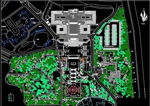 某寺庙园林景观规划设计CAD总平图