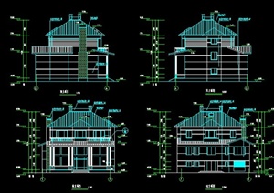 某两层别墅建筑设计CAD图