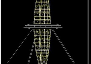某观光塔楼建筑设计CAD方案图
