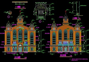 某英式教堂建筑设计全套施工图