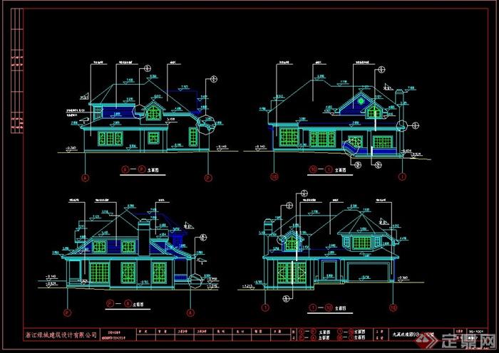 多栋别墅建筑设计施工图和方案图(1)