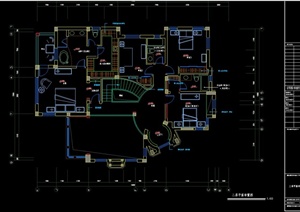 某精装三层别墅室内装饰设计CAD施工图