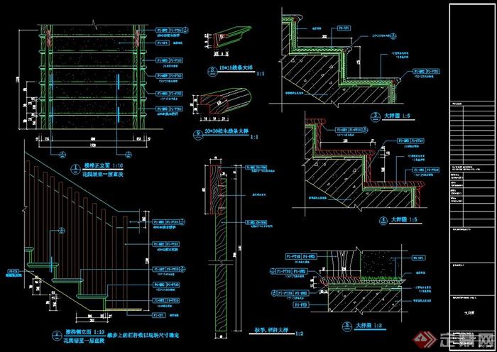 某精装三层别墅室内装饰设计CAD施工图(4)