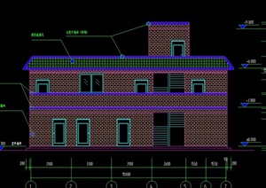 某寺院斋堂建筑设计CAD方案图