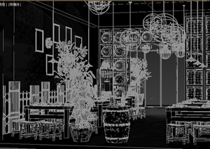 某工业风格小酒吧室内装修设计3DMAX模型