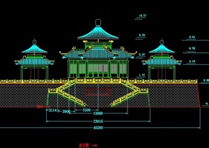 某大殿和碑亭设计CAD方案图