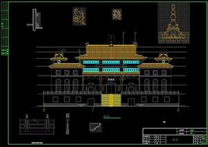 铁佛寺建筑设计CAD施工图