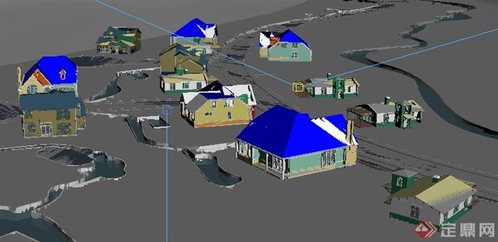某山区住宅建筑建筑设计3dmax模型(5)