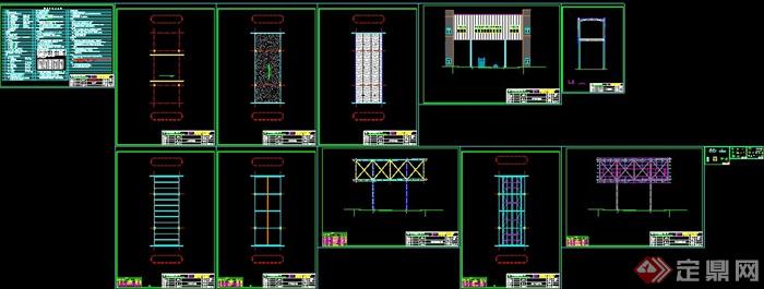 多款建筑连廊设计CAD施工图(1)