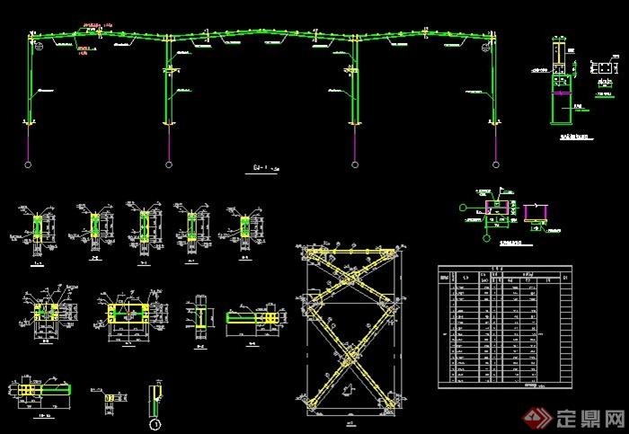 某工厂车间建筑设计结构图(1)