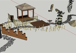 多个园林景观节点素材SU(草图大师)模型