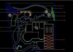 某别墅庭院设计总平面及细部施工CAD详图