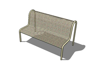 某室外简易网状休息座椅设计SU(草图大师)模型