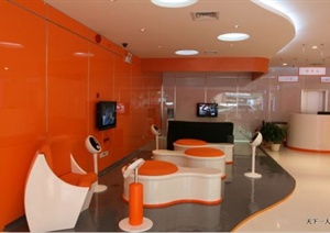 现代风格联通营业厅室内设计（含实景图)