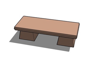 某长方形坐凳设计SU(草图大师)模型