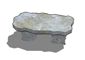某石制坐凳设计SU(草图大师)模型
