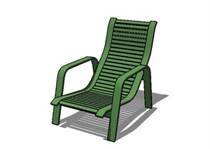 某室外一休闲靠椅设计SU(草图大师)模型