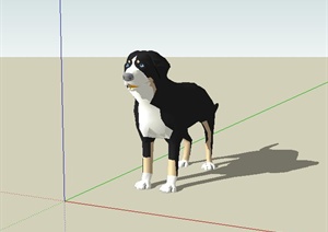 某配景素材动物狗设计SU(草图大师)模型